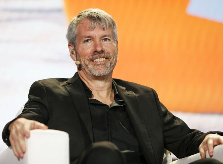 MicroStrategy Executive Director Michael Saylor speaks at the Bitcoin 2021 Convention (Joe Raedle/Getty Images)